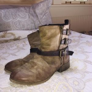 Faux Leather Low Boots